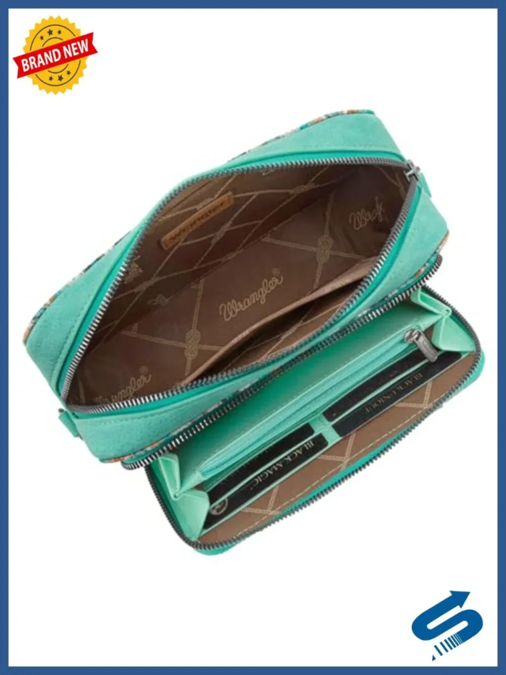 Large Multi-Pocket Crossbody Bag with Detachable Strap